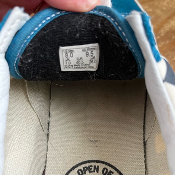Vans Old Skool Primary RARE COLOR Check Blue Teal - Picture 6 of 6